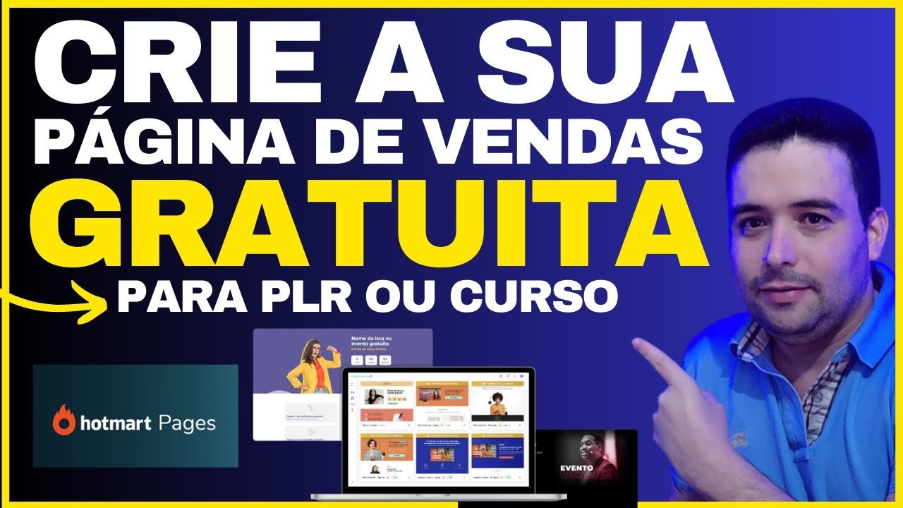 Como criar página de vendas gratuita para E-book PLR na Hotmart Pages