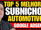 Top 5 Melhores Subnichos do Nicho Automotivo