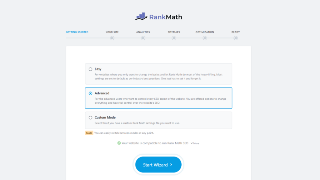 Configuração com o Assistente do Rank Math SEO