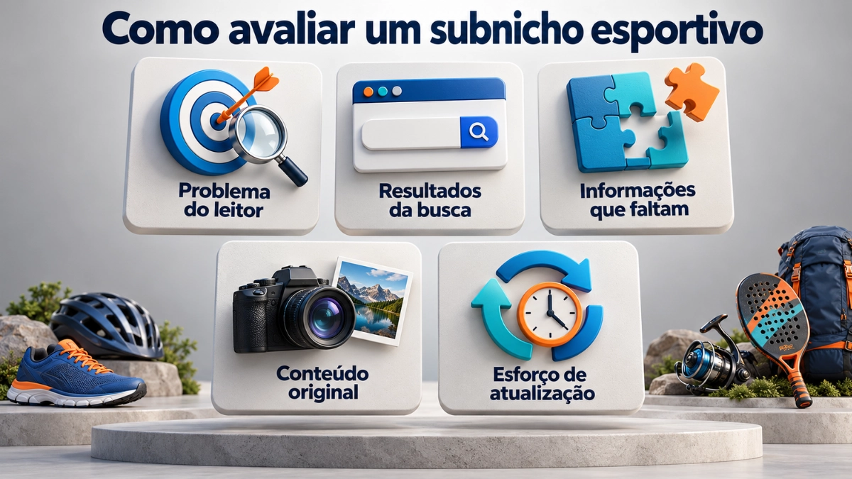 5 Subnichos de Esportes para Monetizar com Google AdSense em 2026 2 Critérios para escolher um subnicho esportivo para um blog