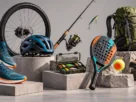 Equipamentos de corrida, ciclismo, pesca esportiva, beach tennis e trilhas