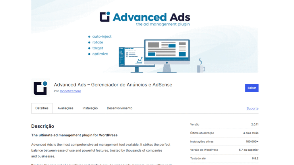 Plugin Advanced Ads: otimização de banners no WordPress
