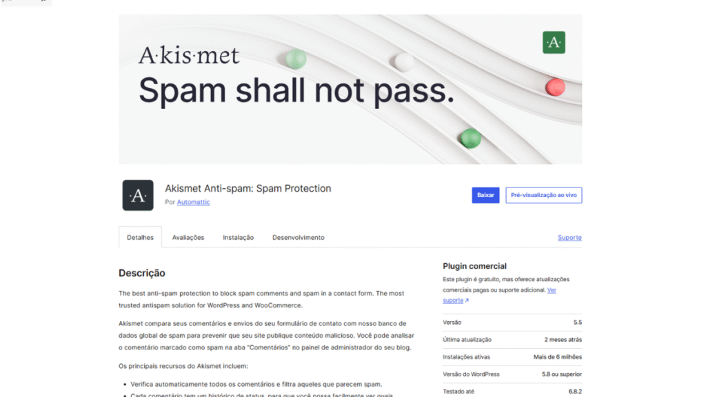 Plugin Akismet Anti-Spam