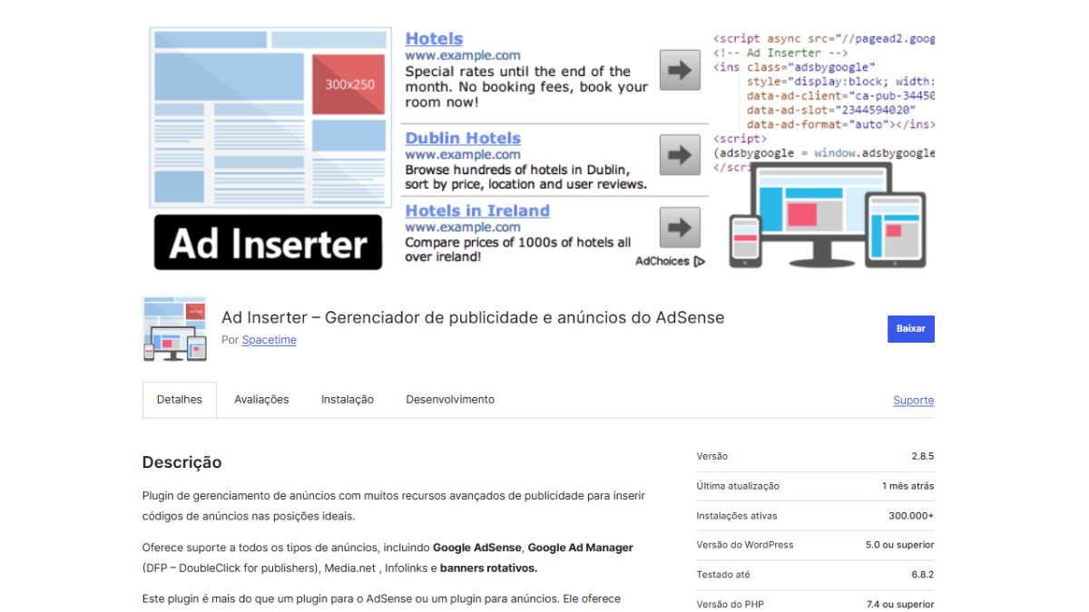 Plugin Ad Inserter wordpress