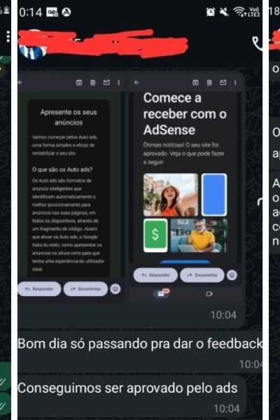 3 Alunos Aprovados na Monetização do Google AdSense no Mesmo Dia