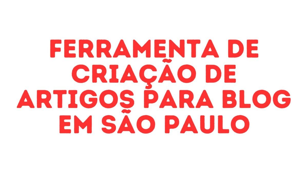 Ferramenta de criação de artigos para blog