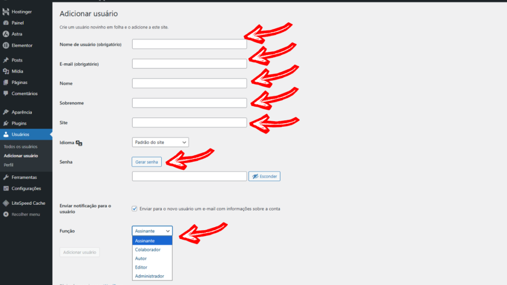  Alterando o nome e sobrenome do usuário no WordPress
