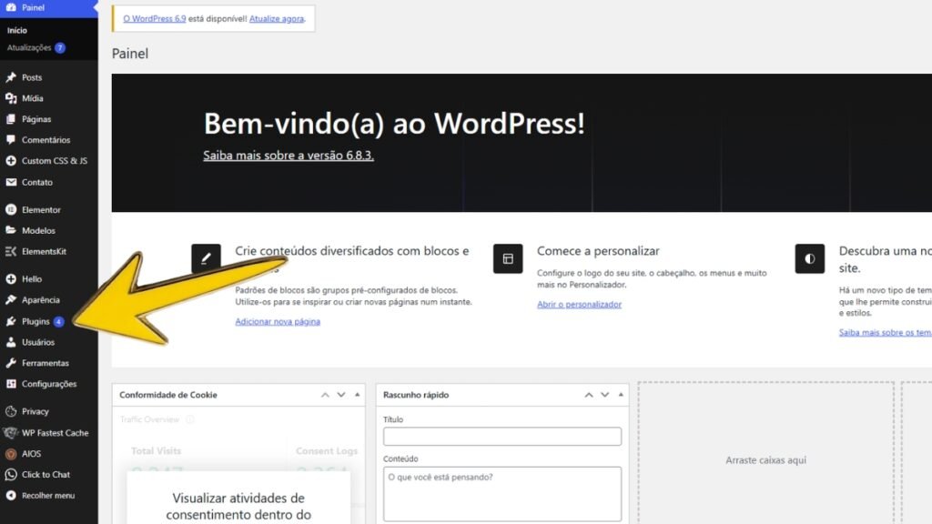 Como identificar plugins com atualização pendente no WordPress