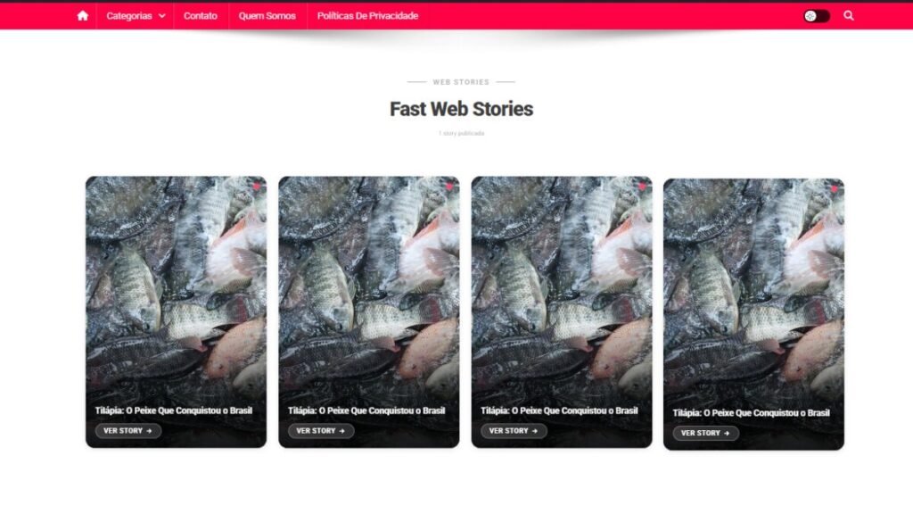 Fast Web Stories 3.0 gera automaticamente uma página pública com todos os seus stories