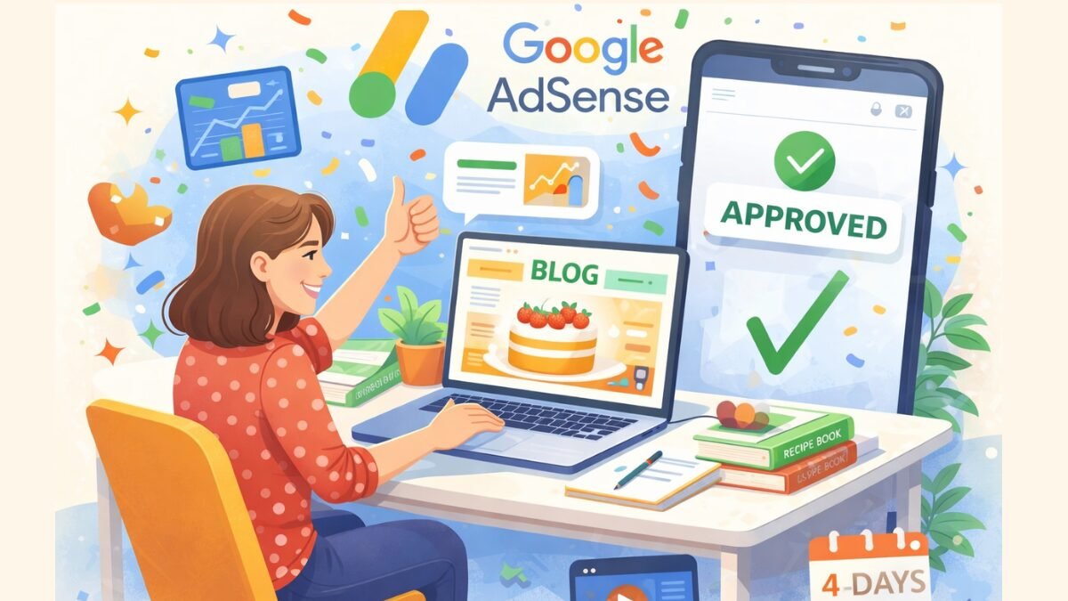 Como Raquel Teve o Blog de Receitas Aprovado no Google AdSense em Apenas 4 Dias
