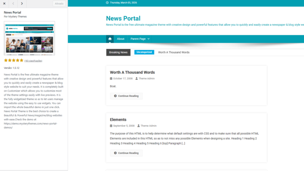 Como instalar e configurar o News Portal no WordPress