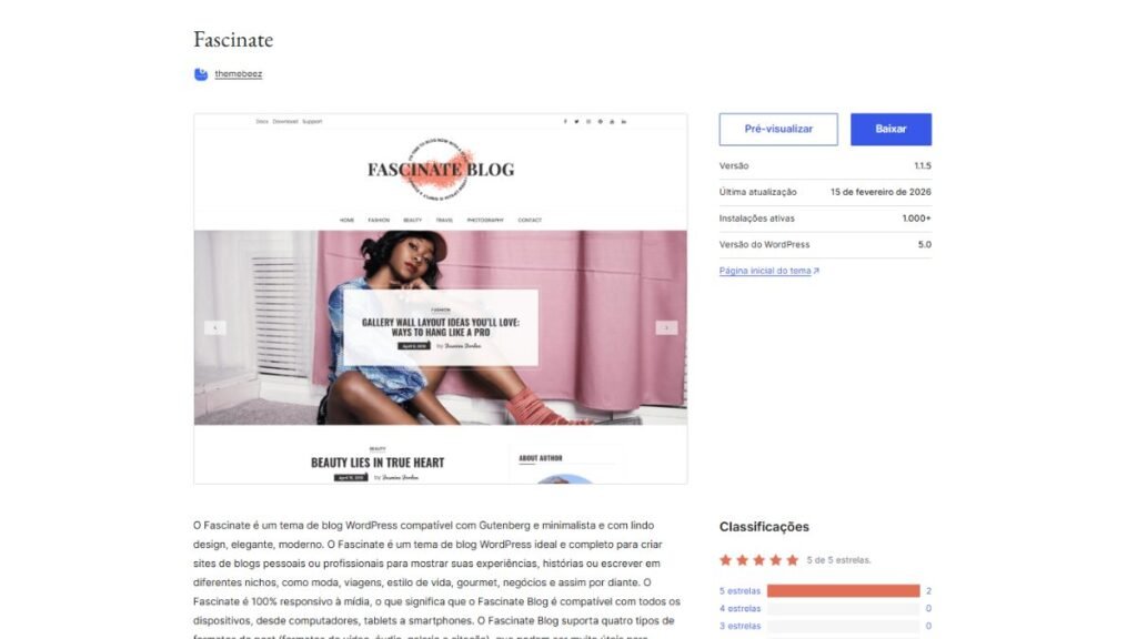 Fascinate Blog — Estética e Personalidade para Blogs de Lifestyle