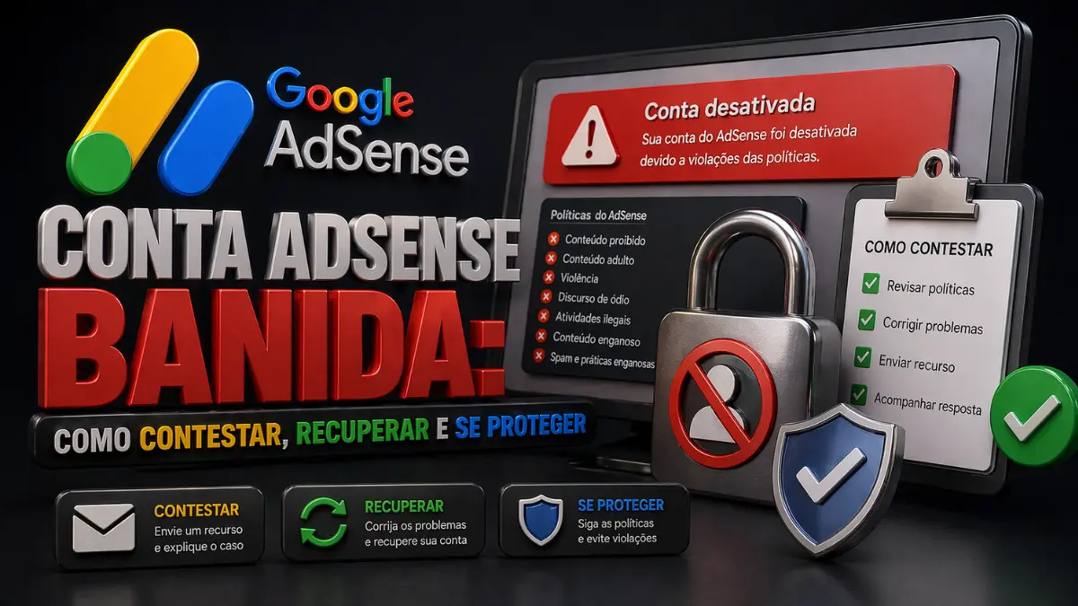 Conta AdSense banida como contestar, recuperar e se proteger