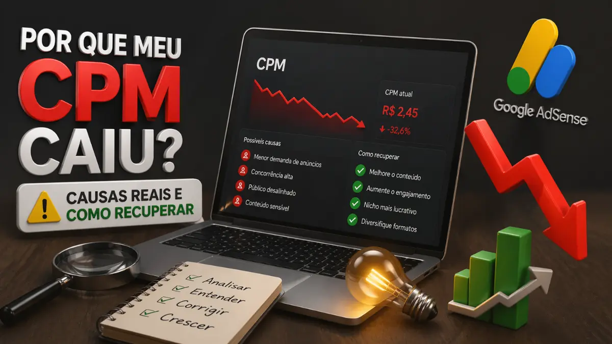 Por que meu CPM caiu Causas reais e como recuperar