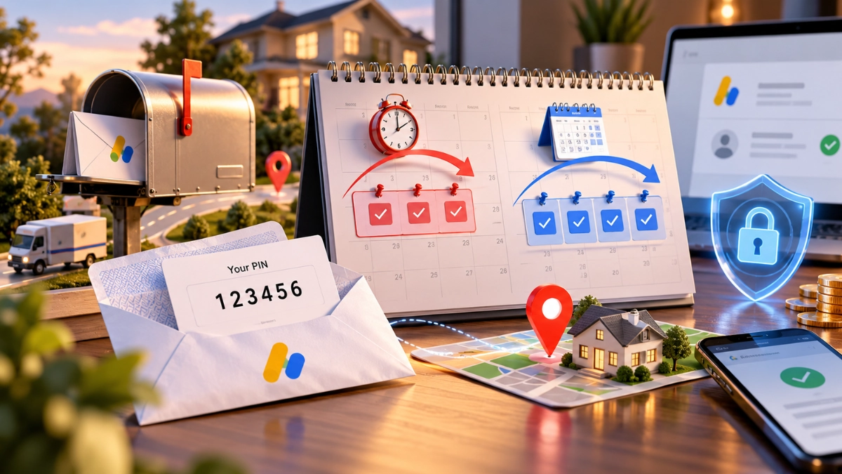 Prazos para receber, reenviar e concluir a verificação do PIN do Google AdSense.