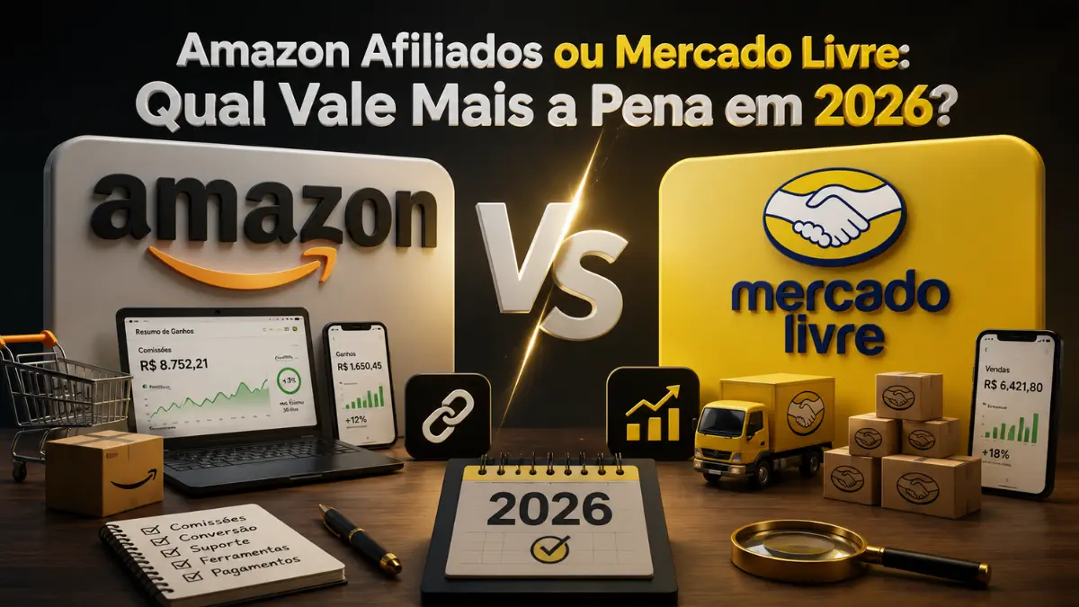 Amazon Afiliados ou Mercado Livre qual vale mais a pena