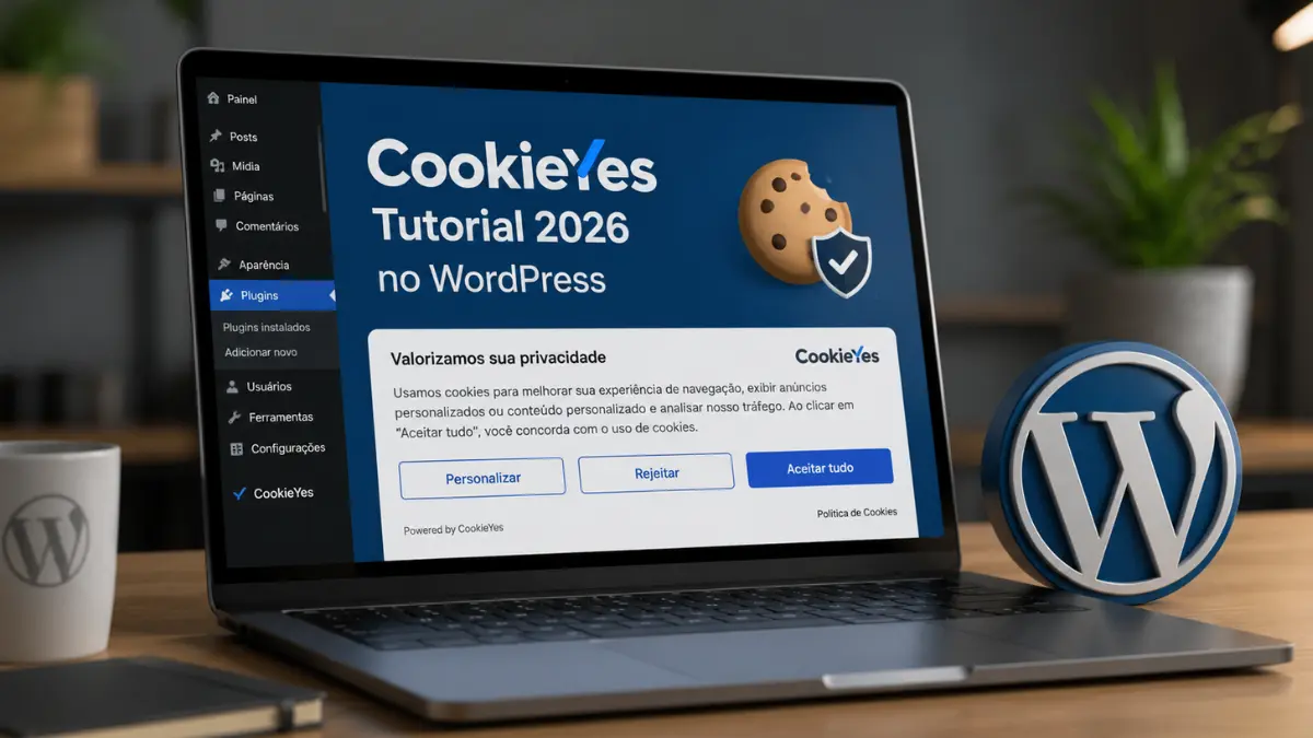 Plugin CookieYes Tutorial 2026 no WordPress 1 Plugin CookieYes Tutorial