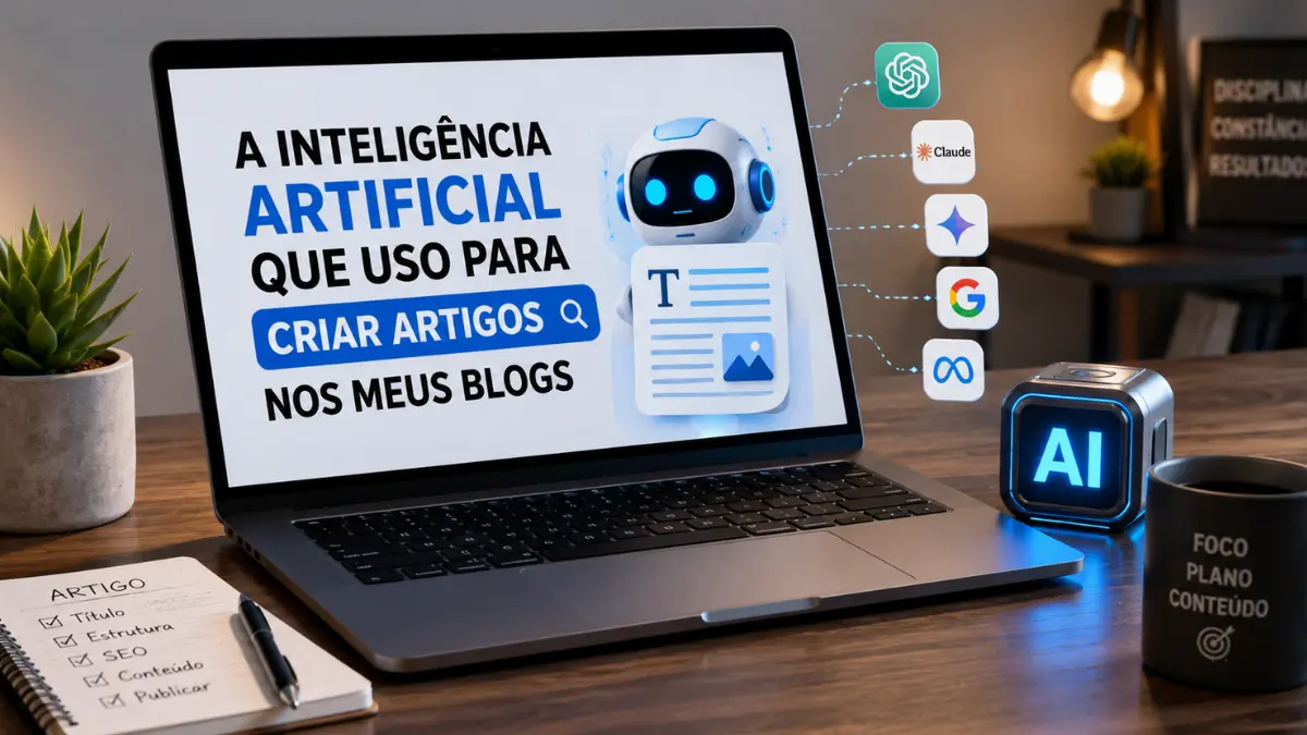 Inteligência Artificial que Uso para Criar Artigos nos Meus Blogs