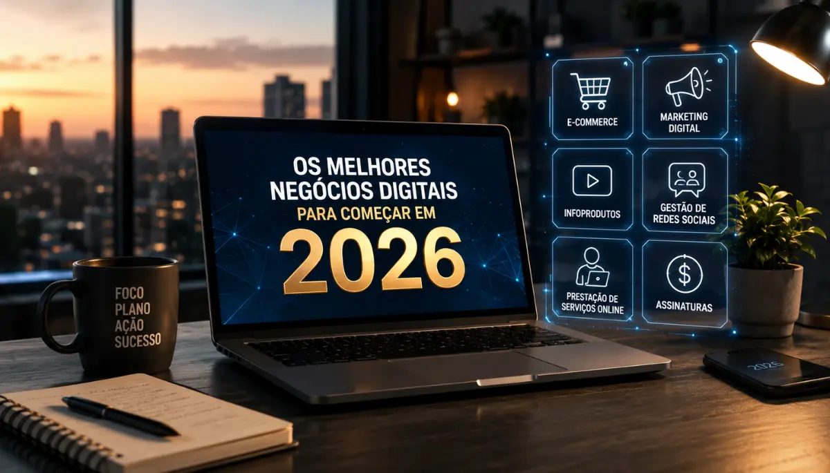 Os melhores negócios digitais para começar em 2026