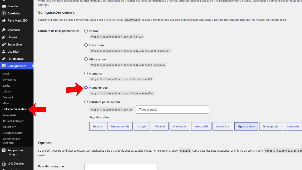 Como Configurar Permalinks Corretamente no Wordpress 2 como acessar o permalinks no wordpress