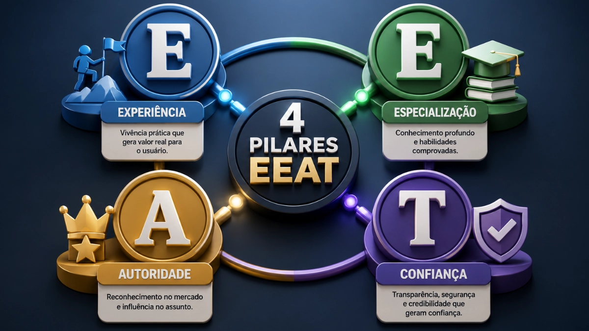 E-E-A-T: Guia Completo para Aplicar no Seu Blog 2 os 4 pilares (Experiência, Especialização, Autoridade, Confiança)