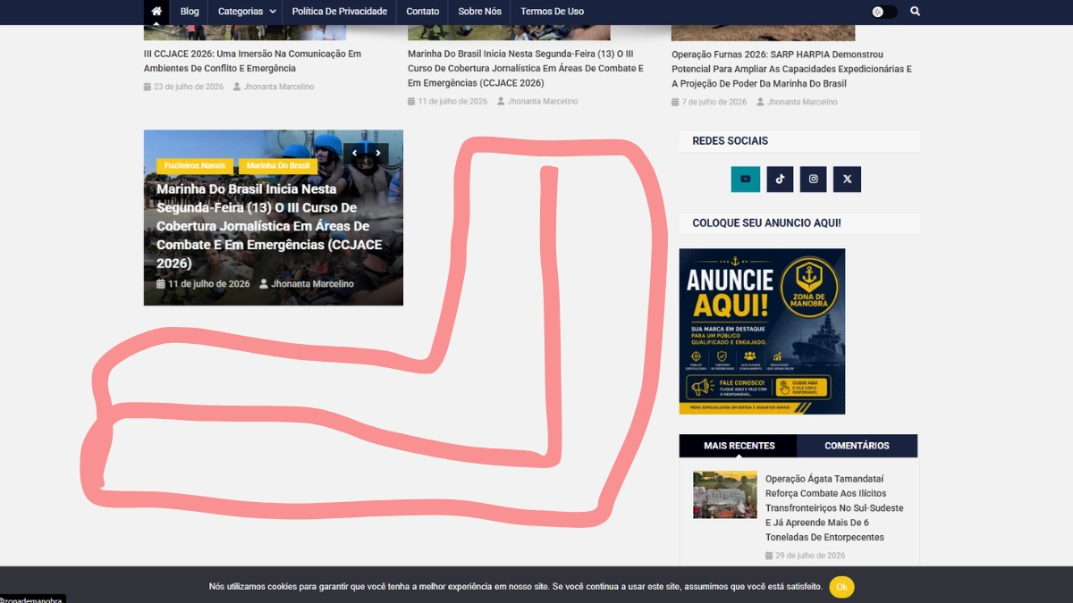 Blog Zona de Manobra: Erros que Travam a Aprovação no AdSense 3 segundo problema de layout está na própria página inicial