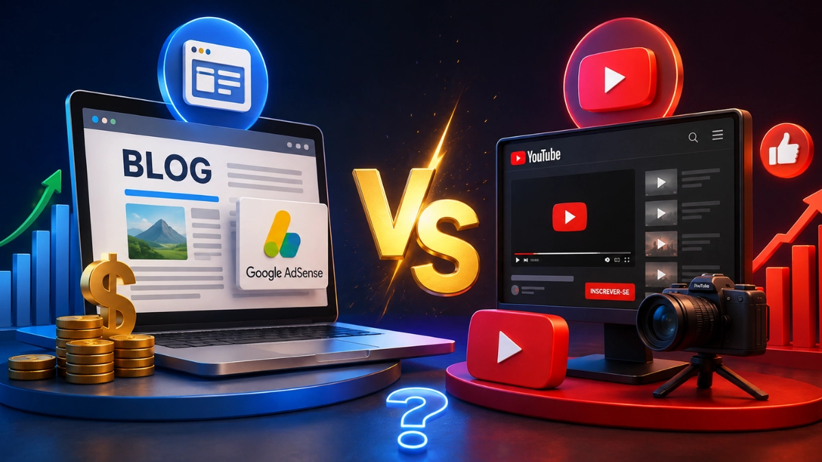 Blog Monetizado com Google AdSense ou Canal no YouTube? 1 Blog Monetizado com Google AdSense ou Canal no YouTube
