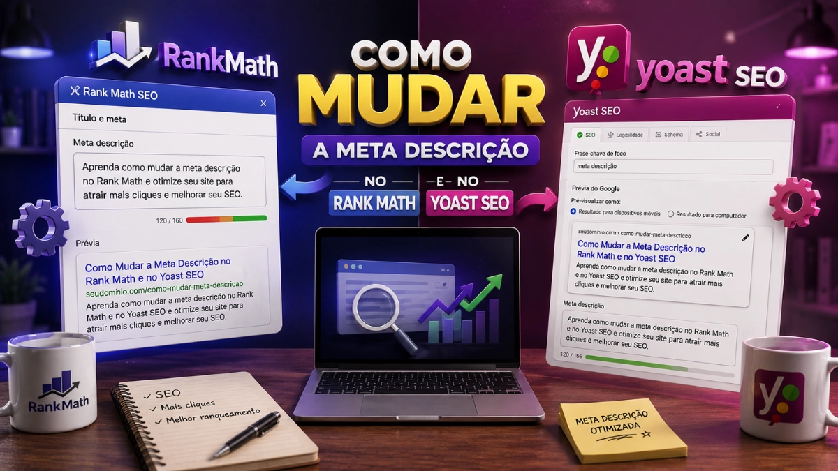 Como Mudar a Meta Descrição no Rank Math e no Yoast SEO