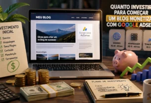 Quanto investir para começar um blog monetizado com Google AdSense
