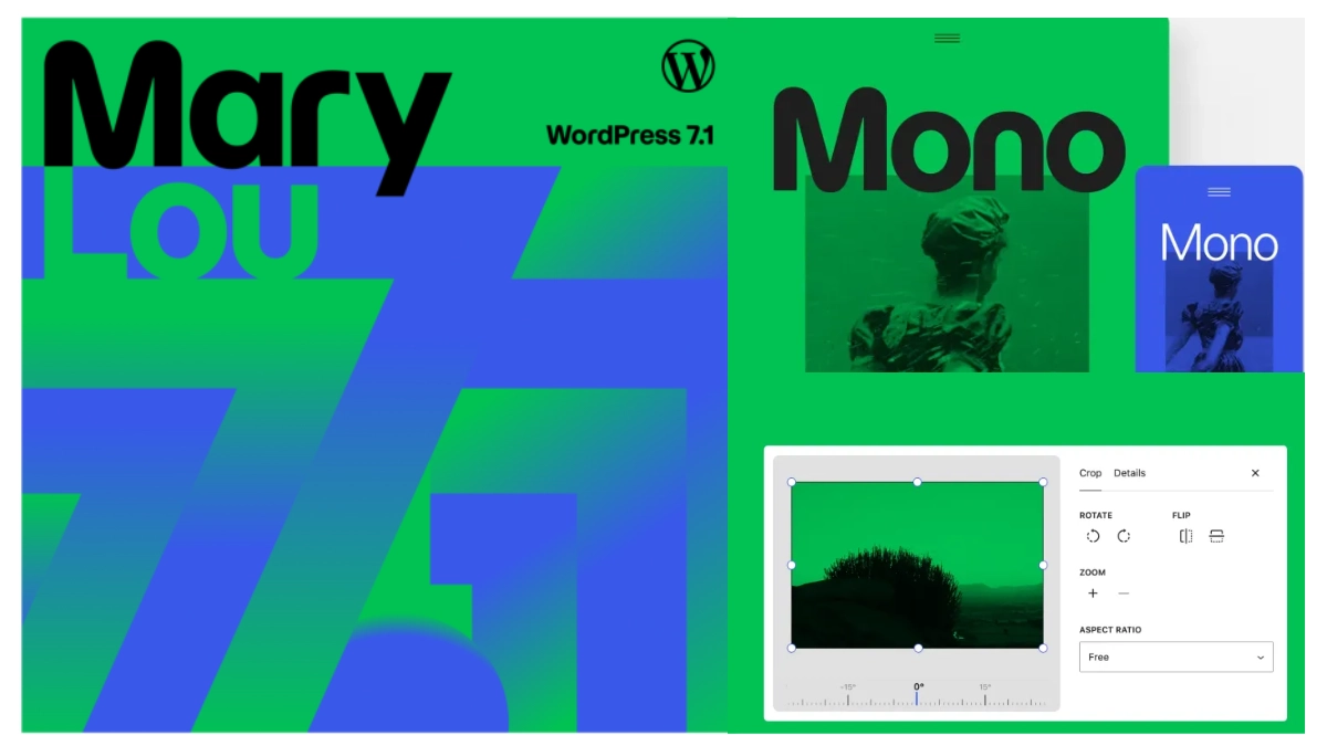 WordPress 7.1 Mary Lou Nova Atualização