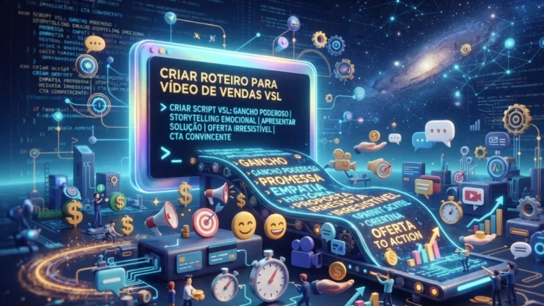 Prompt de Comando para Criação de Roteiro para VSL Vídeo de Vendas com IA