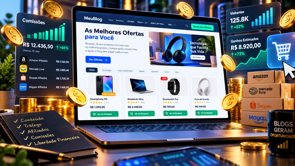 Os Melhores Programas de Afiliados para Blogueiros 3 Estratégia de monetização de blog WordPress com SEO e links de afiliados
